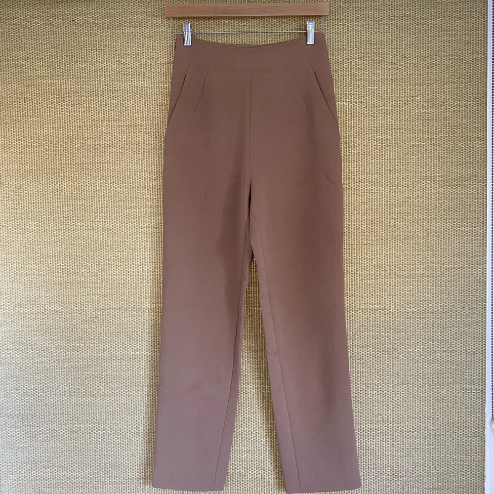 Kaarem Sam High Waisted Pants - Camel - Med